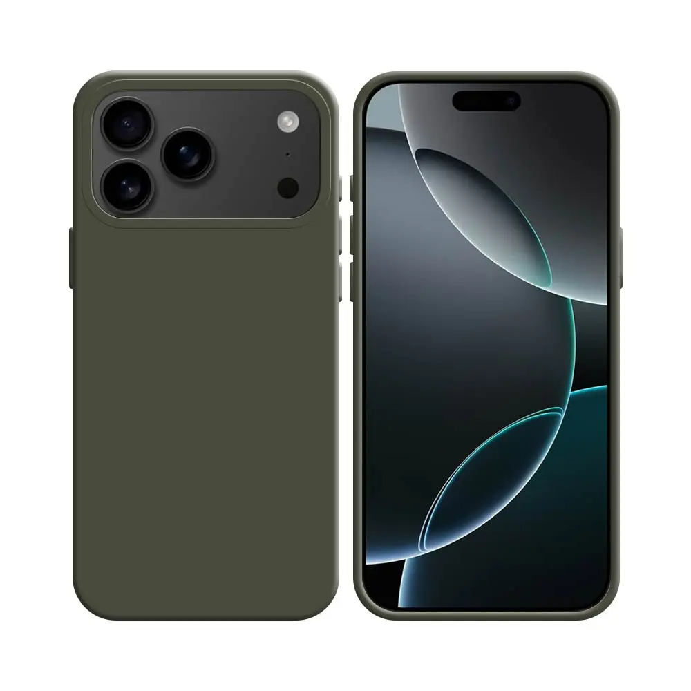 Coque Silicone Compatible pour Apple iPhone 17 Pro Max Gris Foncé - MOB Coque Silicone Compatible pour Apple iPhone 17 Pro Max Gris Foncé - MOB