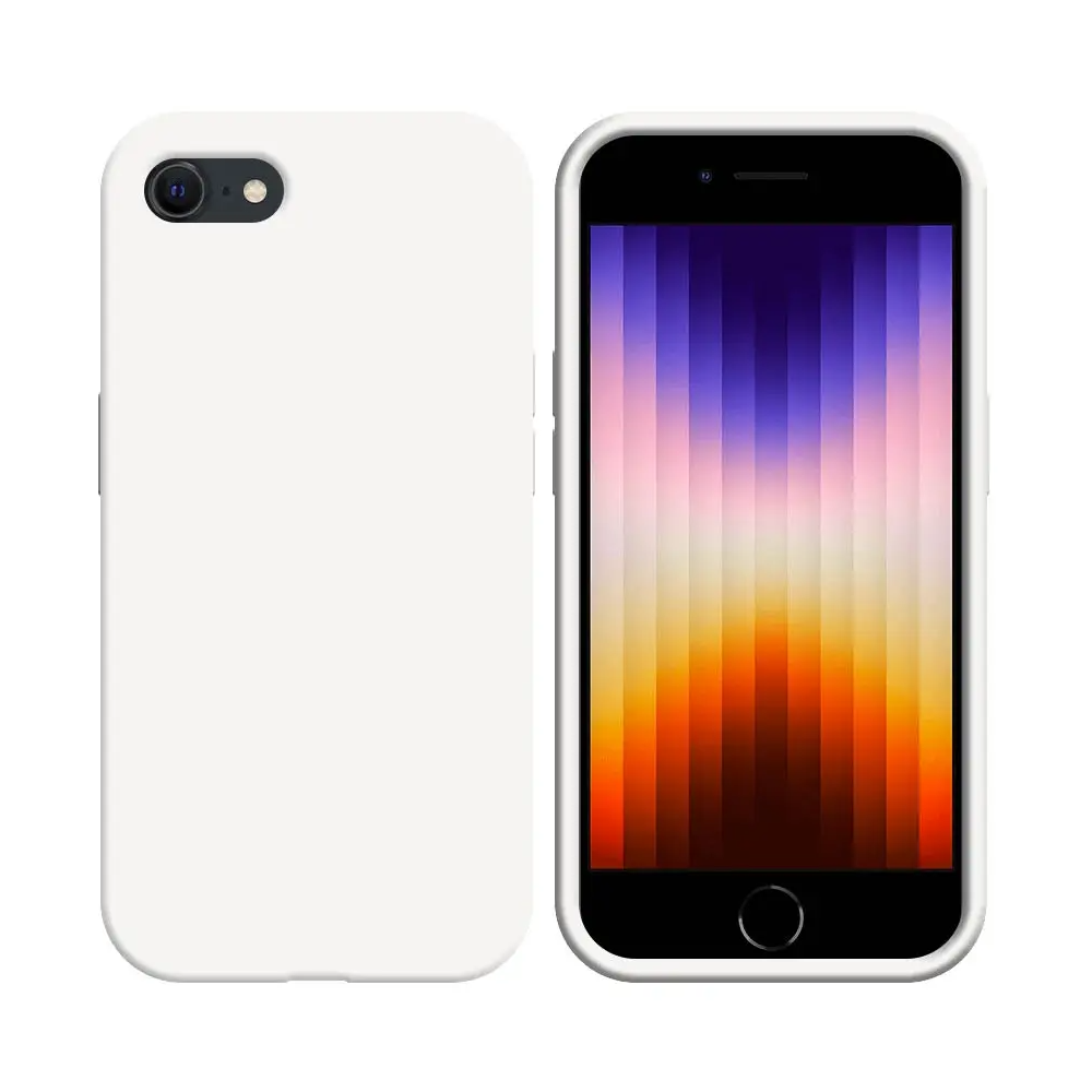 Coque Silicone Compatible pour Apple iPhone 7/iPhone 8/iPhone SE (2nd Gen)/iPhone SE (3e Gen) Blanc - MOB Coque Silicone Compatible pour Apple iPhone 7/iPhone 8/iPhone SE (2nd Gen)/iPhone SE (3e Gen) Blanc - MOB