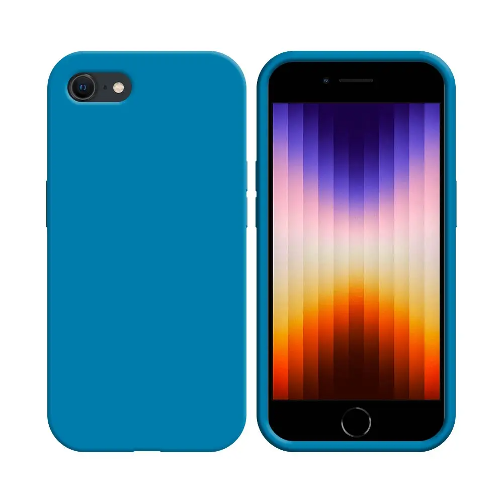 Coque Silicone Compatible pour Apple iPhone 7/iPhone 8/iPhone SE (2nd Gen)/iPhone SE (3e Gen) Bleu Ciel - MOB Coque Silicone Compatible pour Apple iPhone 7/iPhone 8/iPhone SE (2nd Gen)/iPhone SE (3e Gen) Bleu Ciel - MOB