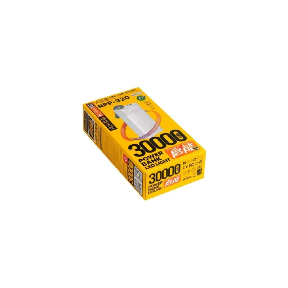 Power Bank 30000mAh REMAX Chinen Series RPP-320 - Blanc - LCDP