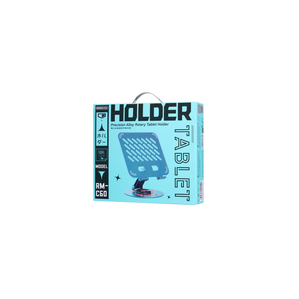 Support Pliable en Métal pour Tablette & PC - Rotation 360° - REMAX RM-C60 - Vert - LCDP