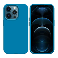 Coque Silicone Compatible pour Apple iPhone 12 & 12 Pro Bleu Ciel - MOB
