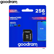 Carte Mémoire Goodram SD CARD (256Go) Class 10 UHS-I +Adaptateur -  M1AA-2560R12 - MOB