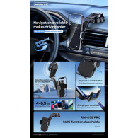 Support Voiture Multifonction Remax RM-C59 PRO - Noir - LCDP