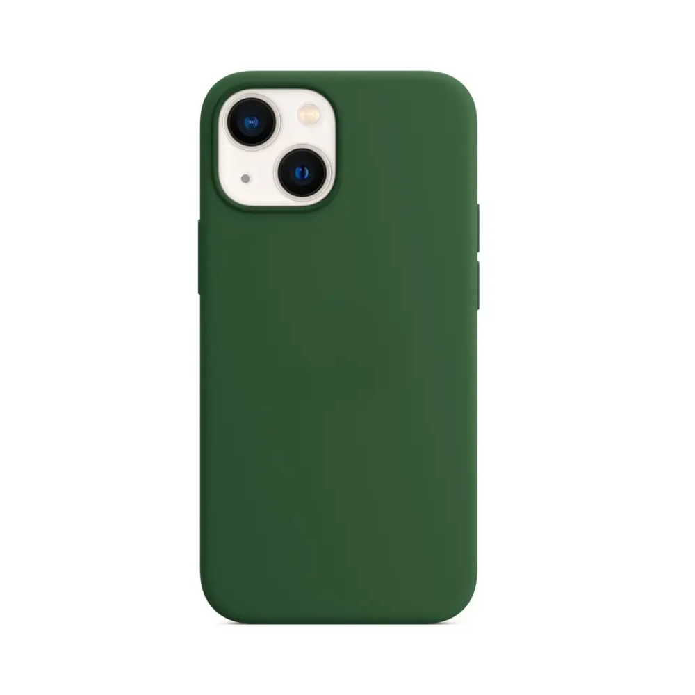 Coque Silicone Compatible pour Apple iPhone 13 Mini Vert Foncé - MOB