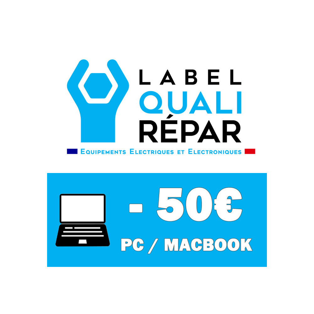 QUALIREPAR - ORDINATEUR PORTABLE (-50€ pour 150€)