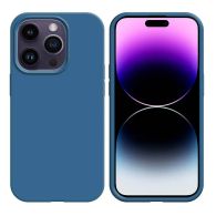 Coque Silicone Compatible pour Apple iPhone 14 Pro Max Bleu Marine - MOB