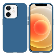 Coque Silicone Compatible pour Apple iPhone 12 Mini Bleu Marine - MOB