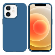 Coque Silicone Compatible pour Apple iPhone 12 Mini Bleu Marine - MOB