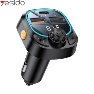 Transmetteur FM Bluetooth & Chargeur Voiture Yesido Y70 15W Noir - MOB