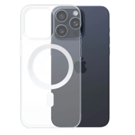 Coque Silicone MagSafe Compatible pour Apple iPhone 15 Pro Max Transparent - MOB