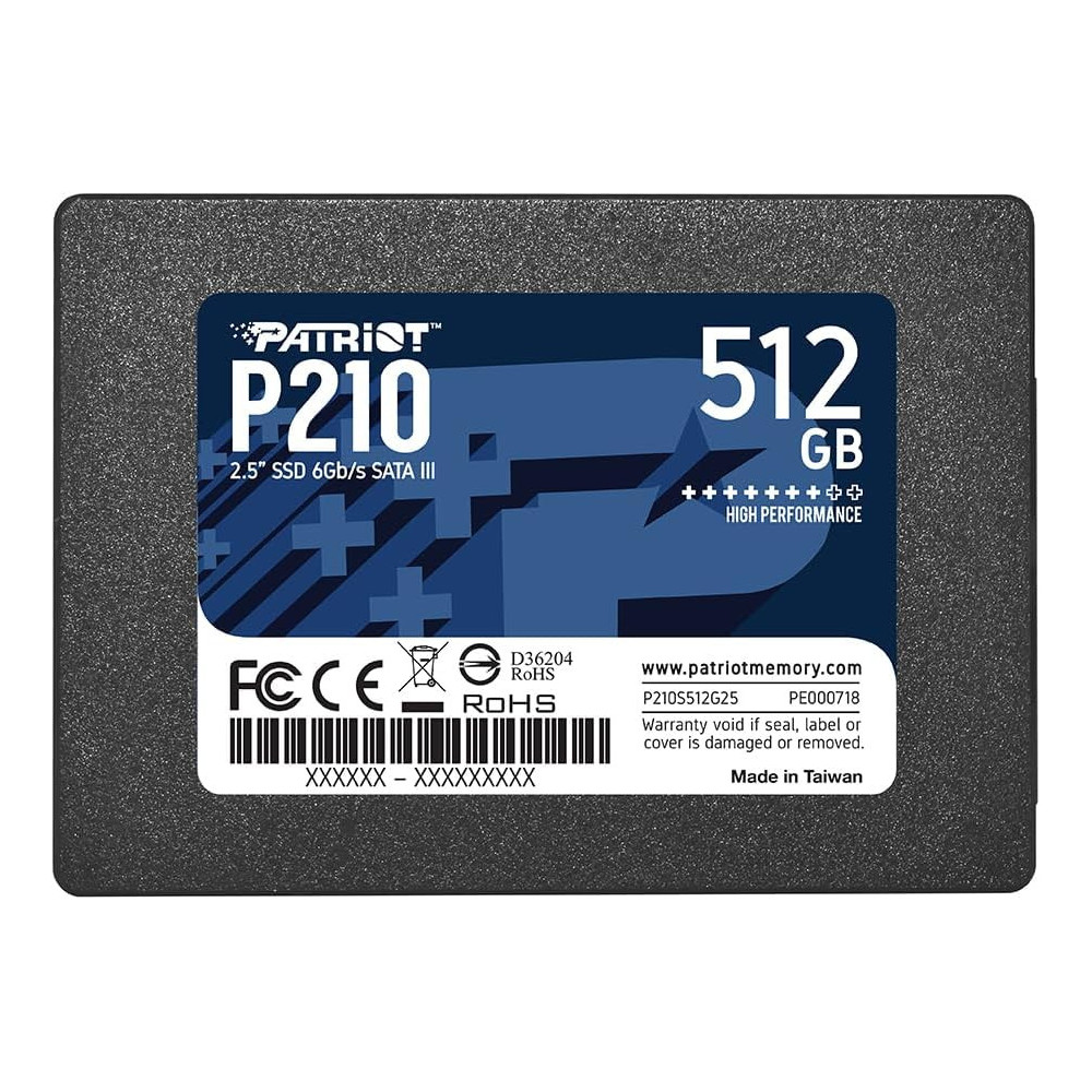 Disque SSD Patriot P210 512Go - S-ATA 2,5" - P210S512G25 - 1FO