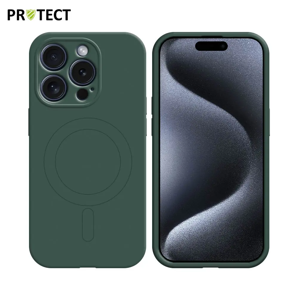 Coque de Protection IZ001 PROTECT pour Apple iPhone 15 Pro Max MagSafe Vert Foncé - MOB