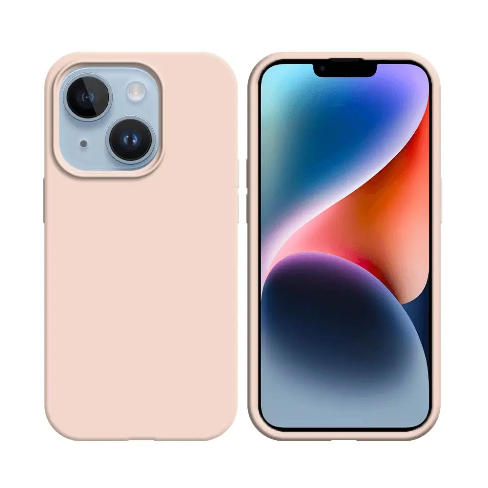 Coque Silicone Compatible pour Apple iPhone 14 (19) Rose Gold - MOB