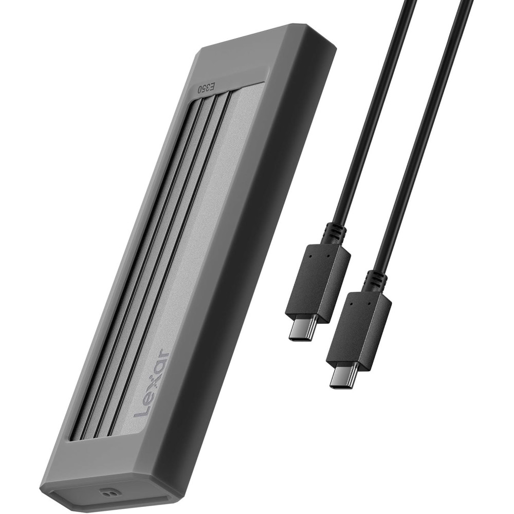 Boitier externe USB 3.2 Lexar E350 - S-ATA/NVMe M.2 Type 2280 (Argent) - 1FO