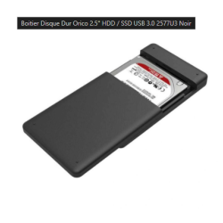 Boitier Disque Dur Externe Orico SSD 2.5" SATA vers USB 3.0  -  2577U3-BK-BP - MOB