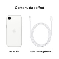 Apple iPhone 16e - 128Go Blanc (Reconditionné excellent état) - IMP