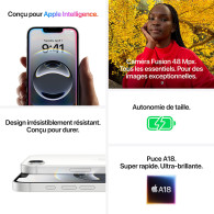 Apple iPhone 16e - 128Go Blanc (Reconditionné excellent état) - IMP