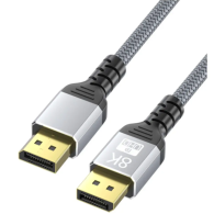 Câble DisplayPort Mâle vers Mâle Nylon Tressé 8K - 2m - MOB