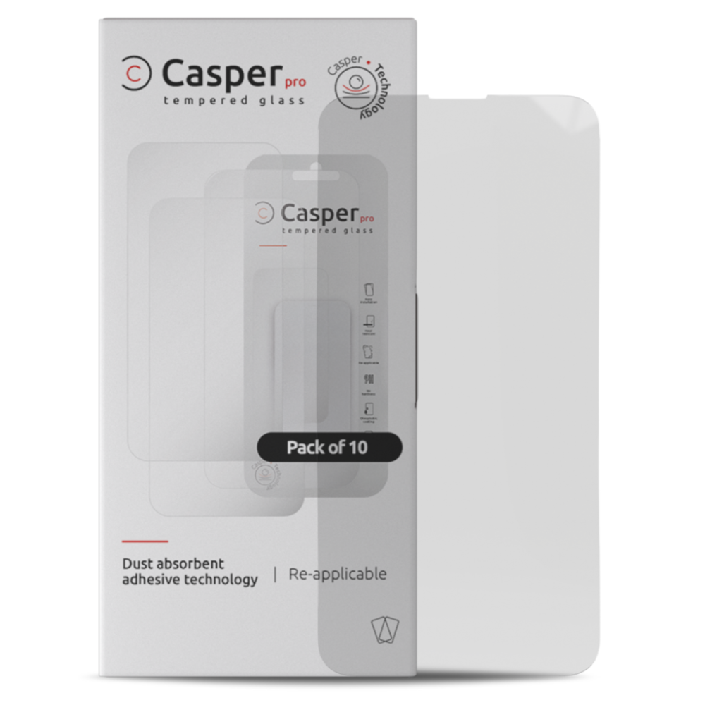 Verre trempé Casper Pro pour iPhone 13 / 13 Pro / 14 /16e / 17e (Transparent) - MOBS