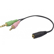 Adaptateur casque/micro sur port Jack 3.5 mm - EXP
