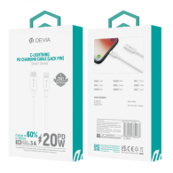 1M Lightning vers USB-C Devia Smart Series - PD 20V 3A (Blanc) - LCDP